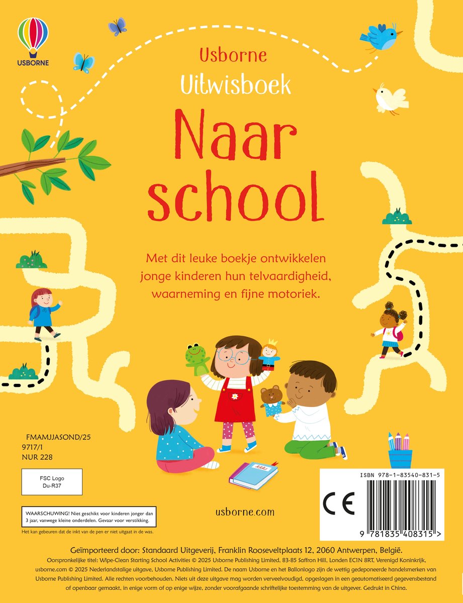 Naar school - Uitwisboek