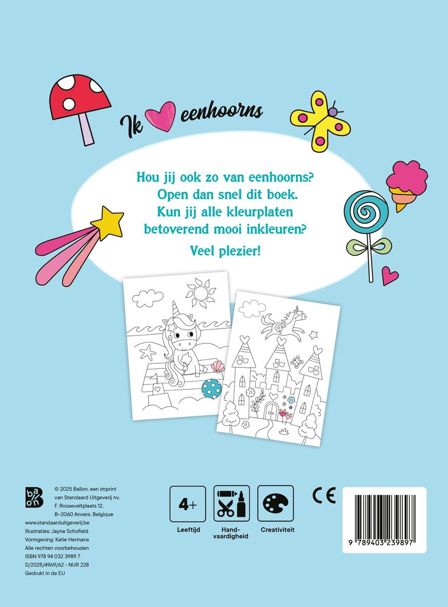 Groot kleurboek - Eenhoorns