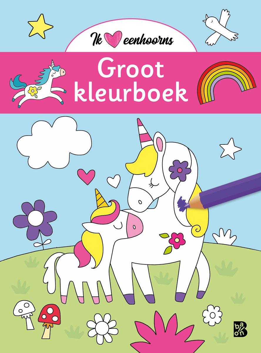 Groot kleurboek - Eenhoorns