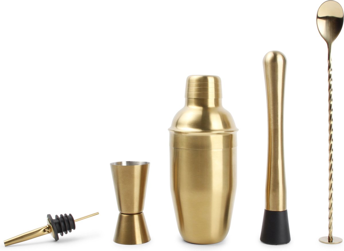 S&P Bar - Cocktailset 7dlg - goud