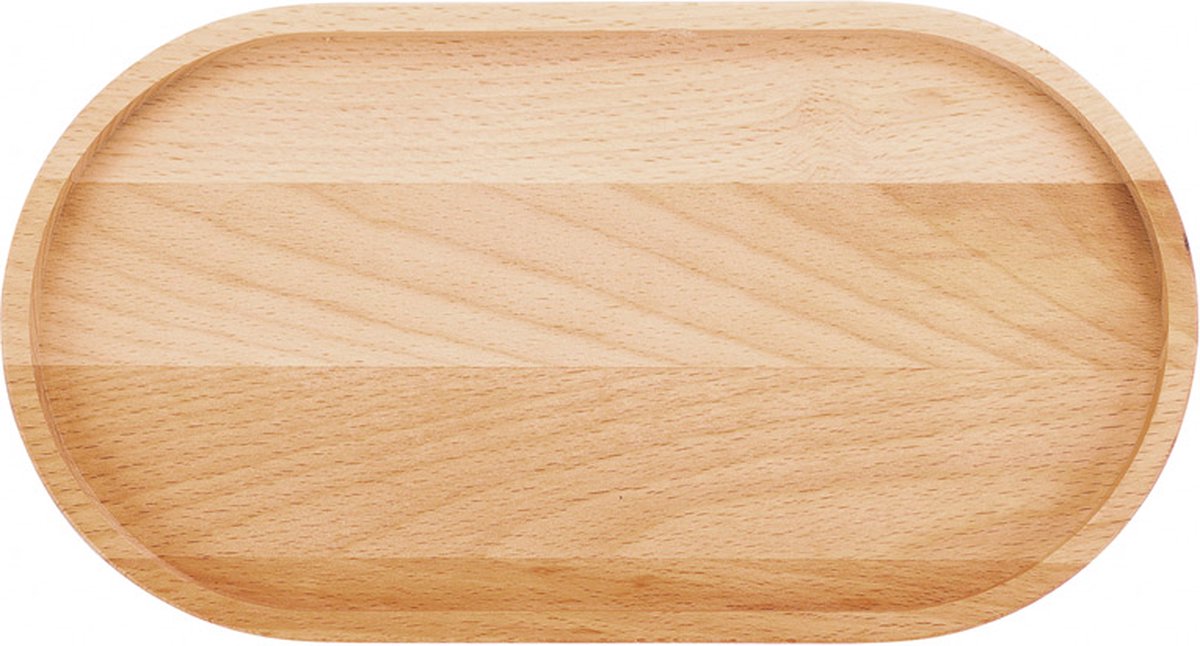 PUUR HOUT Beuk - Serveertray ovaal M 27 x 14,5cm