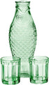 Paola Navone Fish&Fish - Set karaf + 2 glazen groen - M