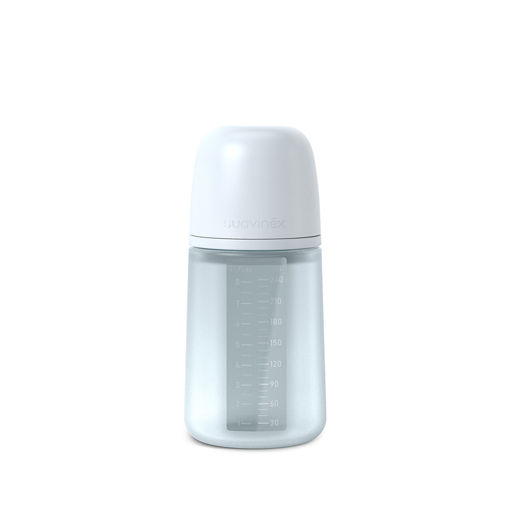 SUAVINEX Fles 240ml silicone - blauw