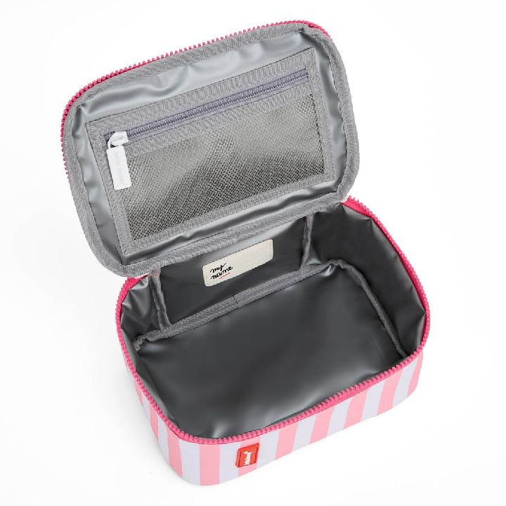 HELLO HOSSY Lunchtas - pink stripes