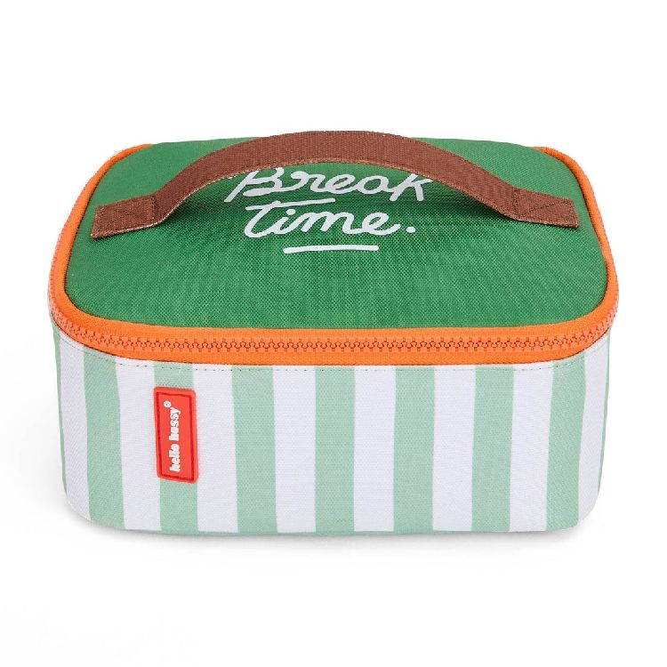 HELLO HOSSY Lunchtas - green stripes