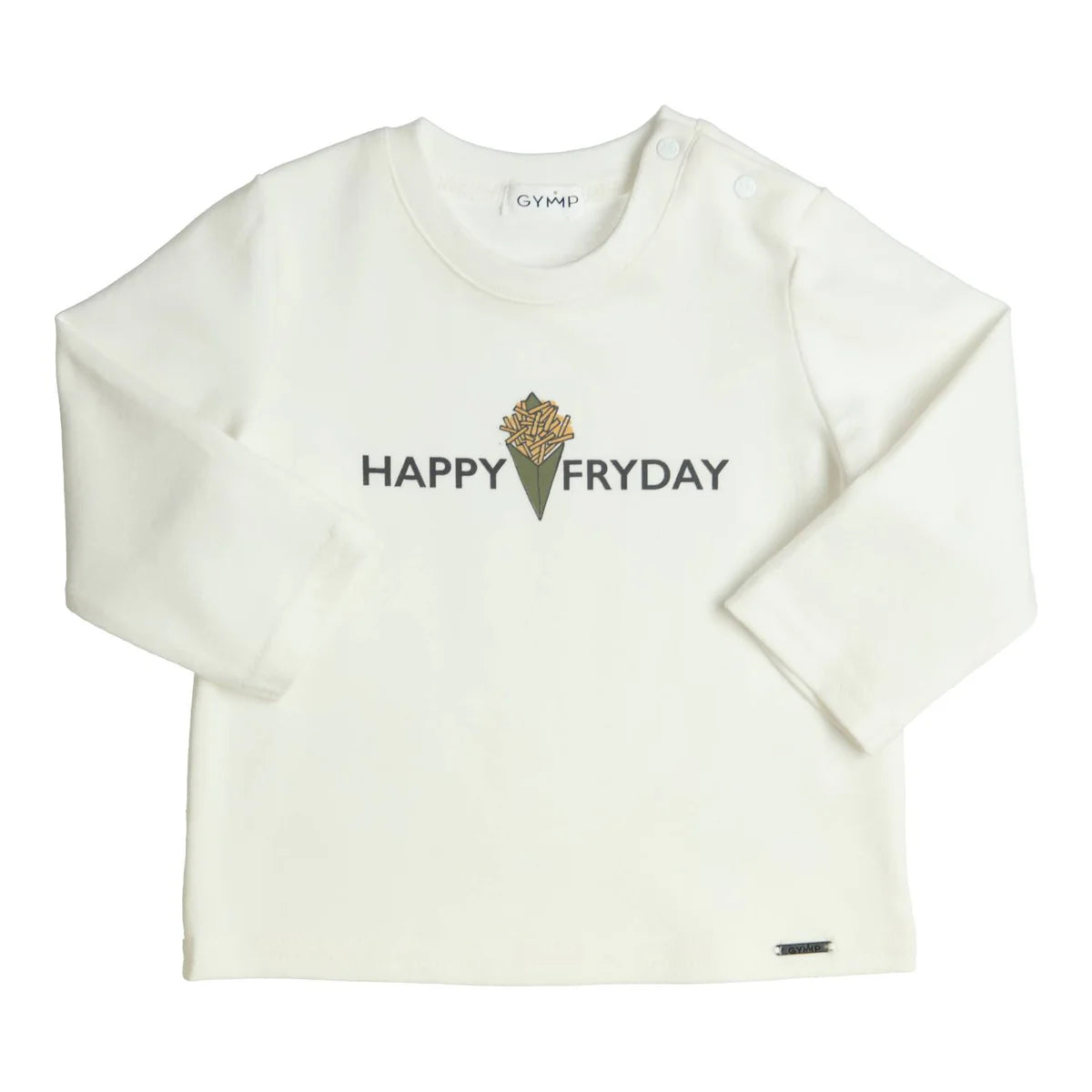 GYMP B Longsleeve Aerodoux Happy Fryday- Off White / Green- 74