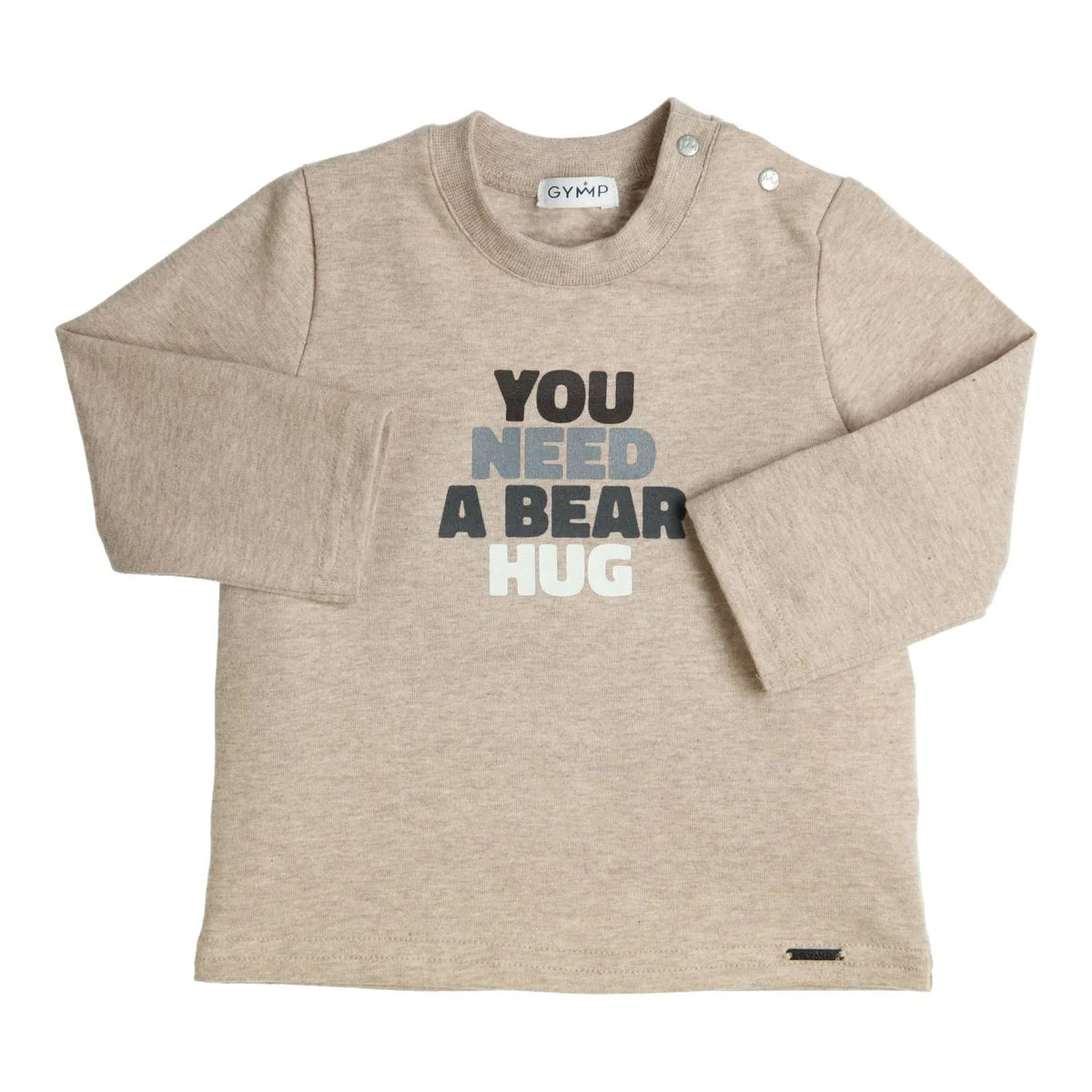 GYMP B Longsleeve Aerochine You Need A Bear Hug- Beige / Grey- 92