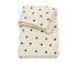 MEYCO Deken borduur m/badstof sweet heart 75x100cm - soft sand