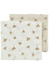 MEYCO Hydrofiele doeken ginko 2pack - 70x70cm - offwhite/soft sand