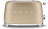 SMEG Broodrooster 2 sleuven - champagne mat