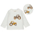 MAYORAL B L/s "Play" tractor shirt - cream -   9M