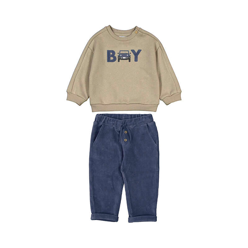 MAYORAL B Corduroy trouser set 2dlg - blue whale -  12M