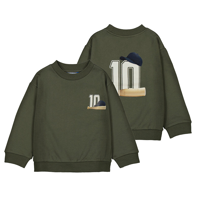 MAYORAL B back print pullover - olive - 7