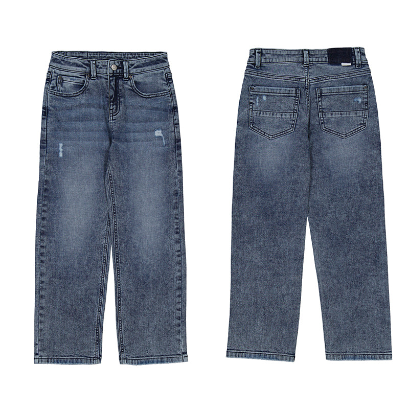 MAYORAL B Wide fit denim pants - dirty blue - 10