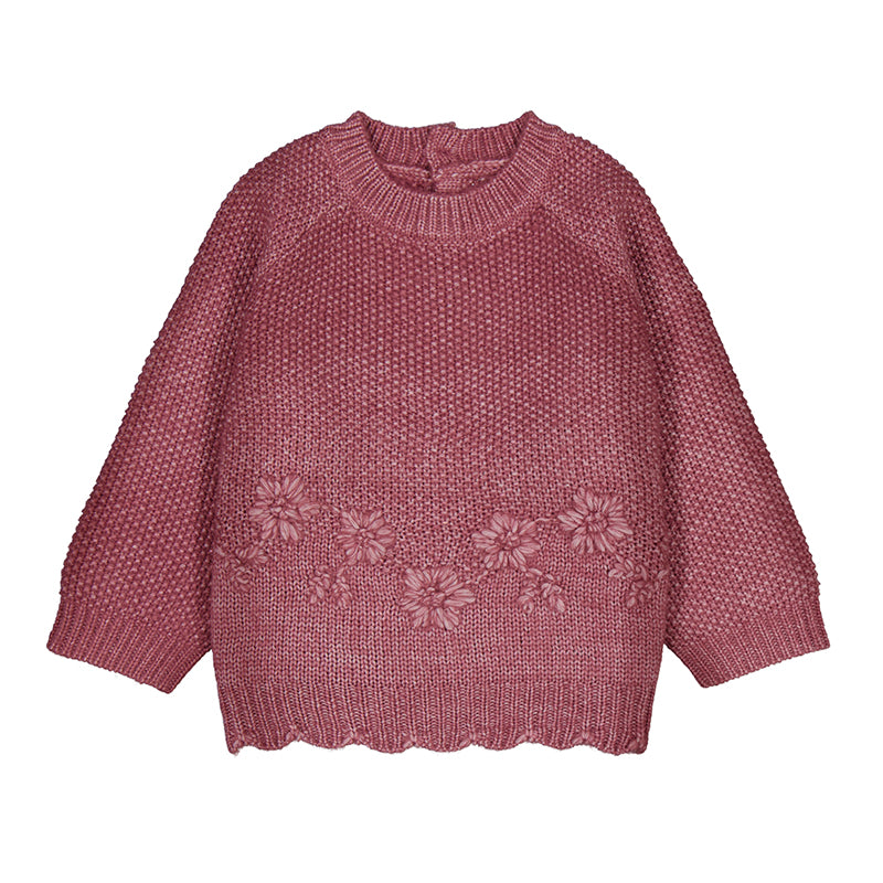 MAYORAL G Flower textured jersey - rose mix -  18M