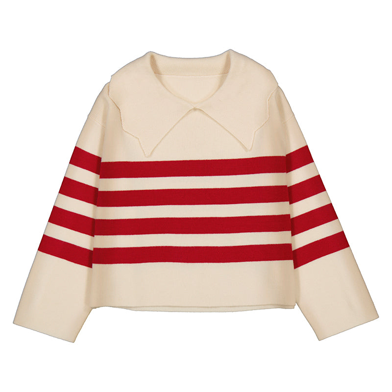 MAYORAL G Sripes sweater - almond - 4