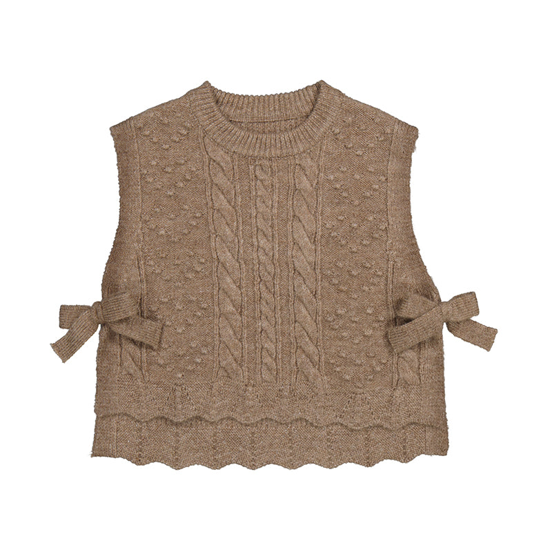 MAYORAL G Knitting vest - brown - 4