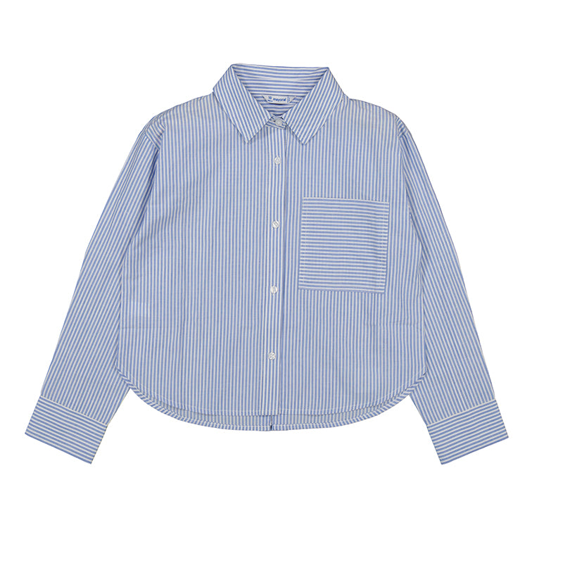 MAYORAL G Pocket blouse - stripes - 12