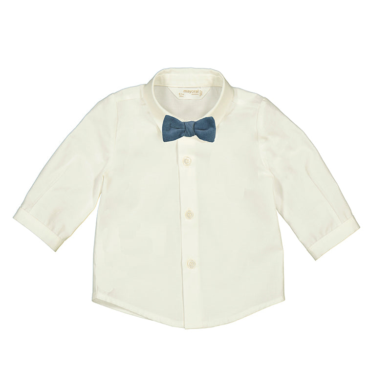 MAYORAL B L/s shirt - natr./ artic -  6/9
