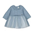 MAYORAL G Tricot/ tull dress - moon -  6/9