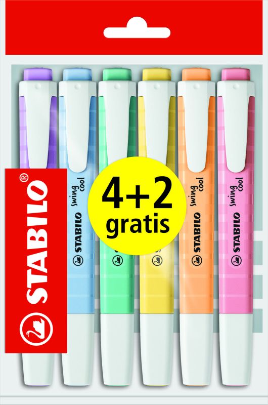 STABILO Swing cool pastel eco pak - 4+2gratis