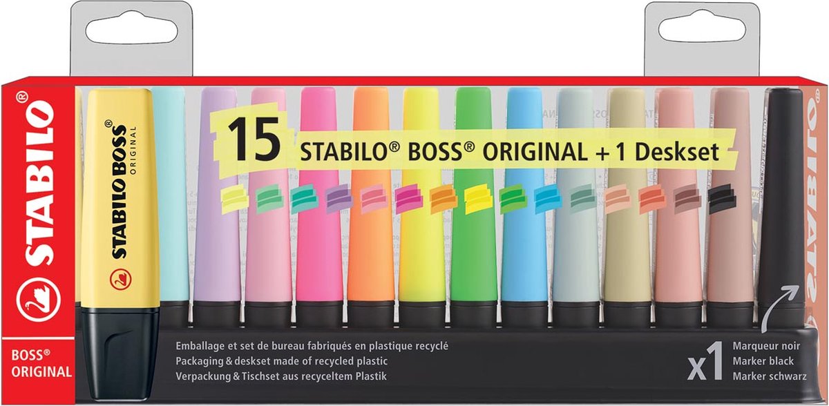 STABILO Boss deskset - 15st.