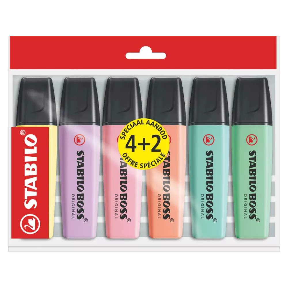 STABILO Boss Pastel eco pak - 4+2gratis