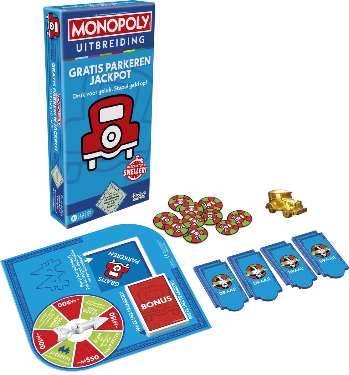 HASBRO Spel - Monopoly, gratis parkeren jackpot