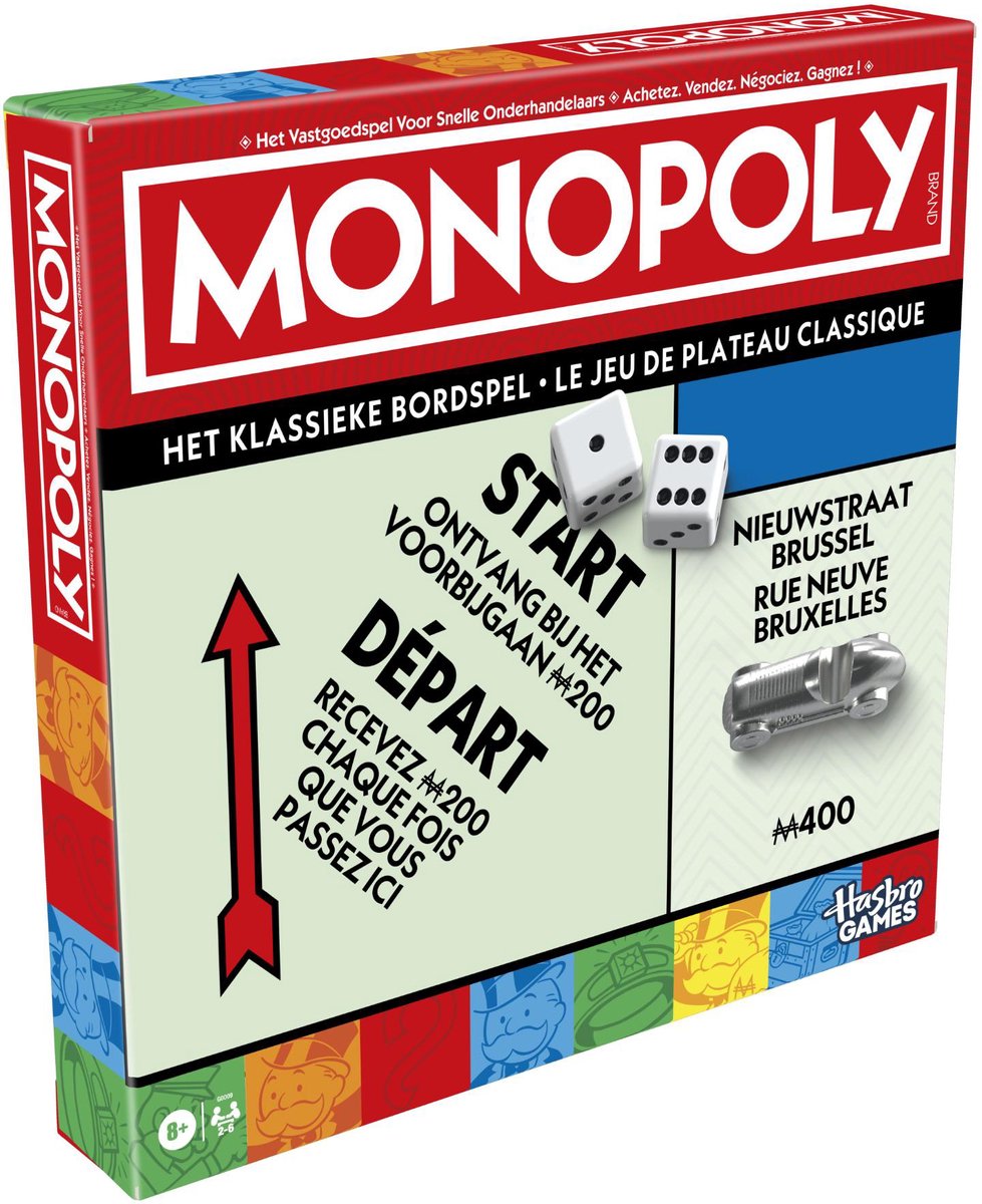 HASBRO Spel - Monopoly klassiek (refresh)