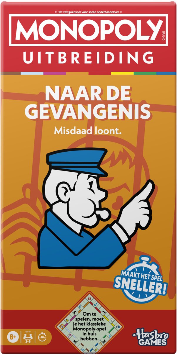 HASBRO Spel - Monopoly, naar de gevangenis