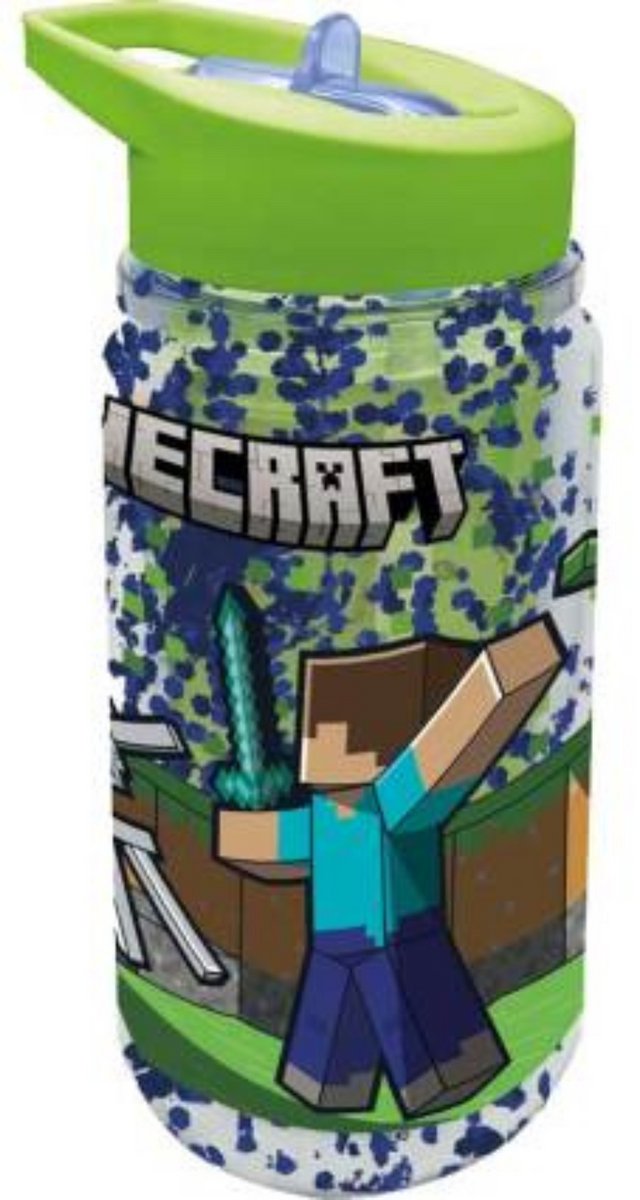 MINECRAFT Waterfles 330ml - glitter