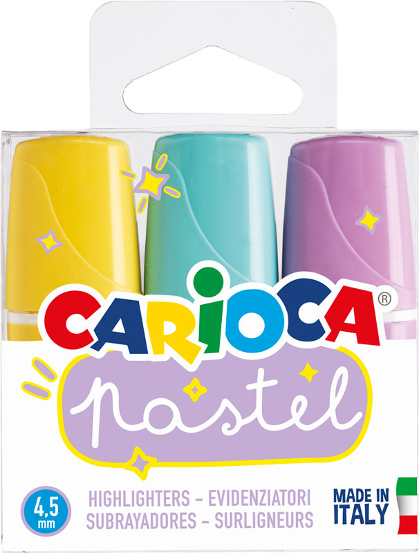 CARIOCA Highlighters mini 3st.- pastel