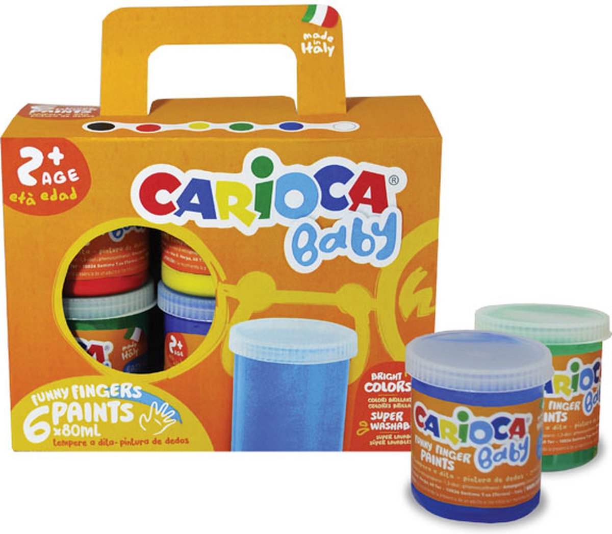 CARIOCA Baby vingerverf - 6x 80ml