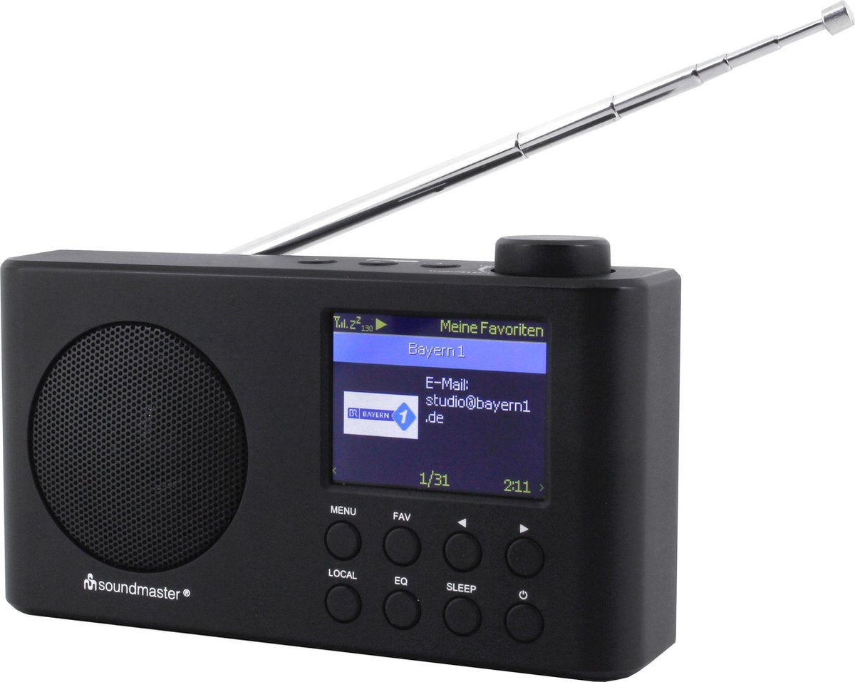 SOUNDMASTER Draagbare DAB+/internetradio m/accu