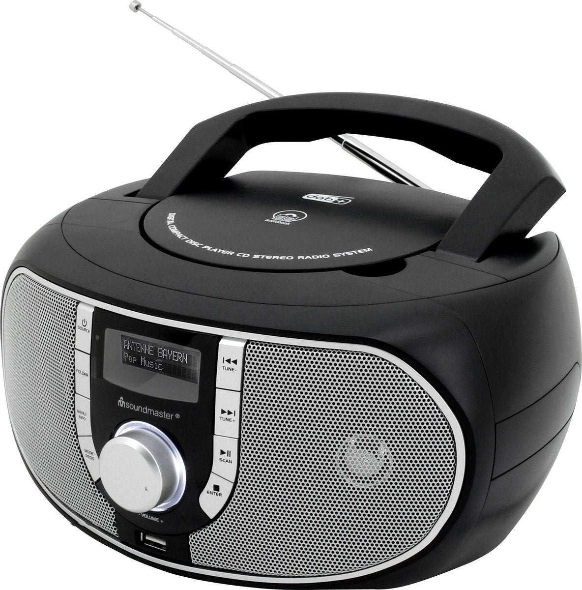 SOUNDMASTER DAB+ boombox met CD/MP3/USB