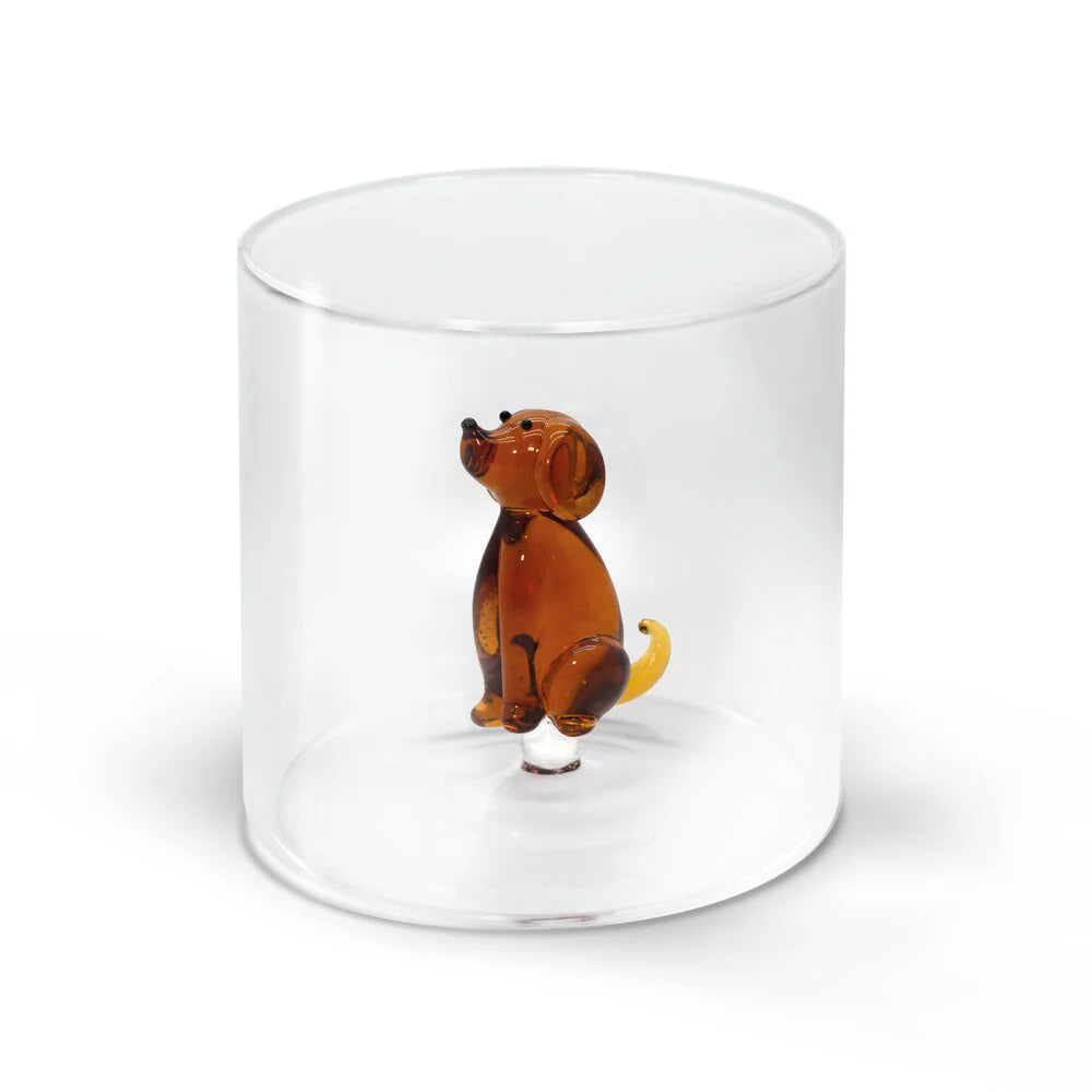 WD Glas 250ml in borosilicaat glas - hond deco