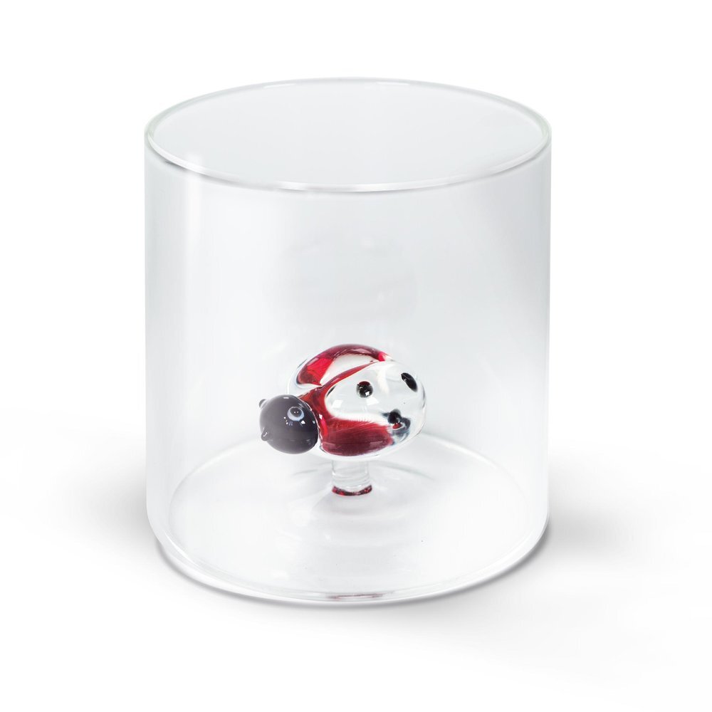 WD Glas 250ml in borosilicaat glas - lieveheersbeestje deco