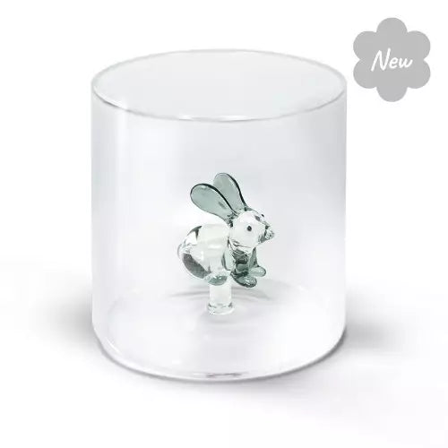 WD Glas 250ml in borosilicaat glas - konijn deco