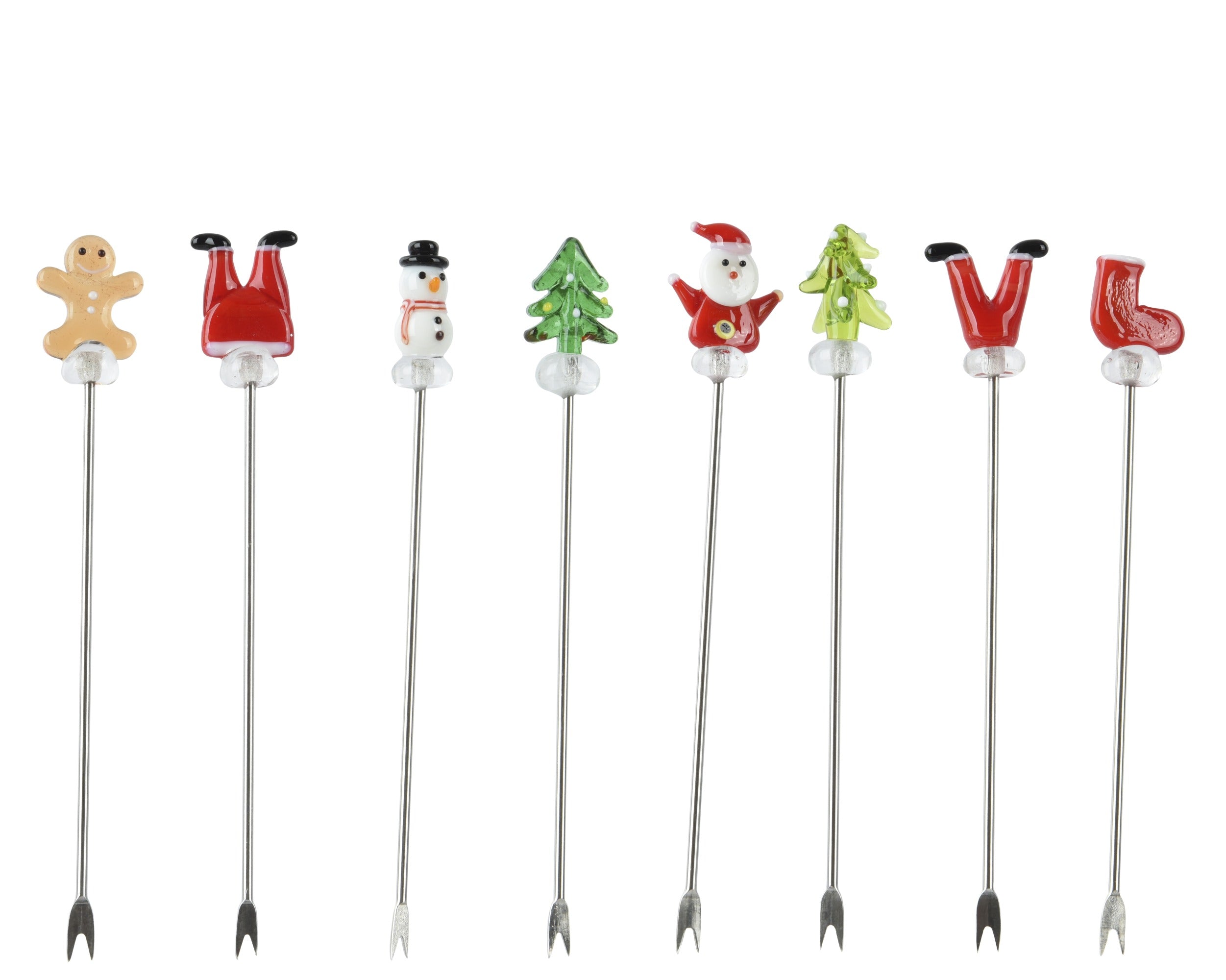 Kerst steker rvs set/4 - multi - ass.  (prijs per stuk)