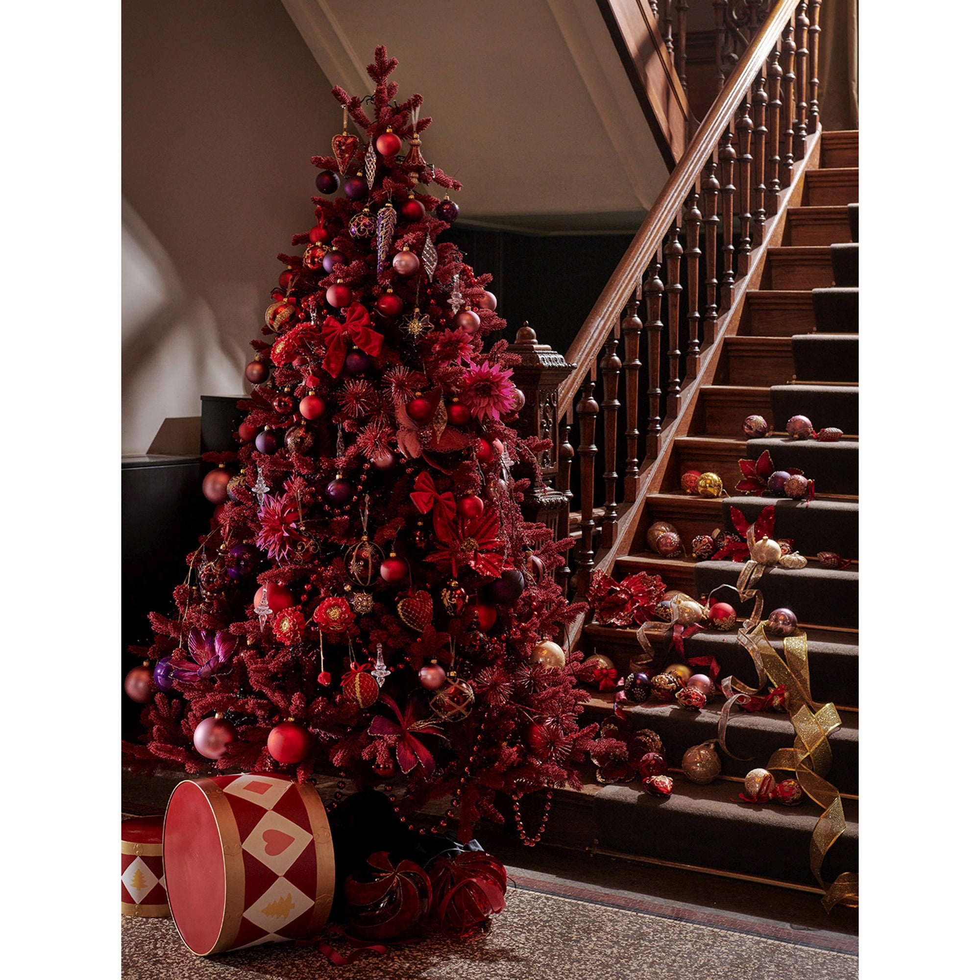 Kerstboom burgundy fir 127x210cm - rood