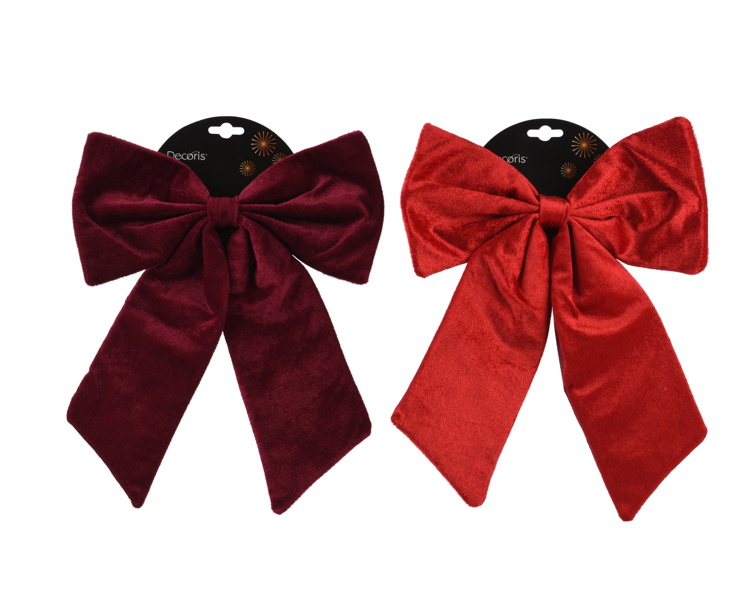 Kersthanger strik polyester 30x35cm - rood - ass. (prijs per stuk)