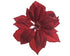 Kerst kerstster op clip glitter 24cm - bordeaux