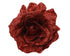 Kerst roos op clip glitter 12cm - rood