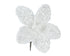 Kerst kerstster kunstbont op clip 18cm - wit