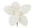 Kerst kerstster kunstbont op clip 18cm - creme
