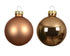 Kerstballen glas glans/mat mix 3.5cm - brandy 16st.