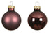 Kerstballen glas glans/mat mix 3.5cm - maroon 16st.