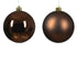 Kerstballen kunststof glans/mat mix 10cm - espresso 4st.