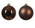 Kerstballen kunststof glans/mat mix 8cm - espresso 6st.