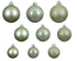 Kerstballen kunststof glans/mat/glitter mix 6cm 5cm 4cm - matcha green 30st.